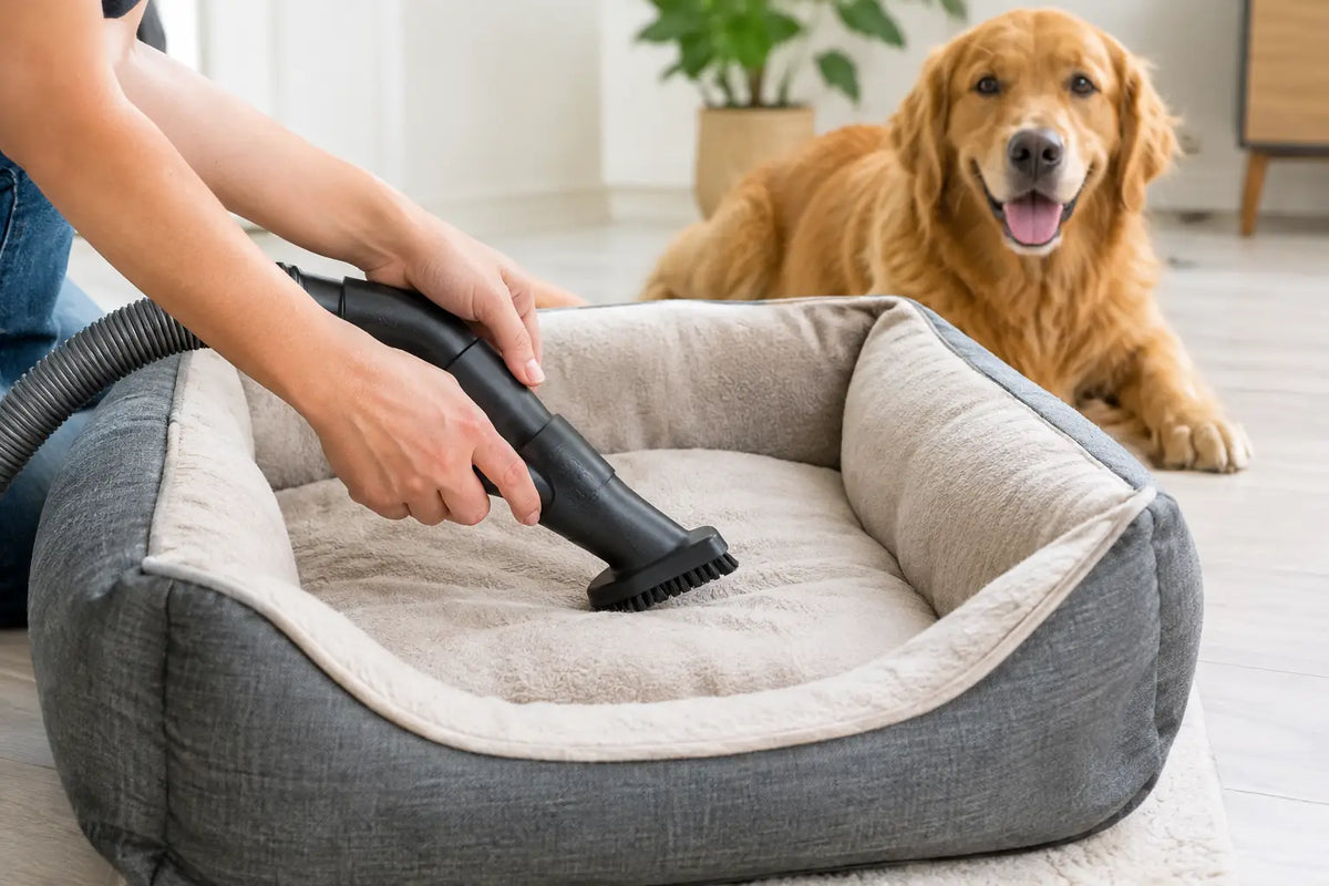 Como limpar cama de cachorro sem danificar o tecido