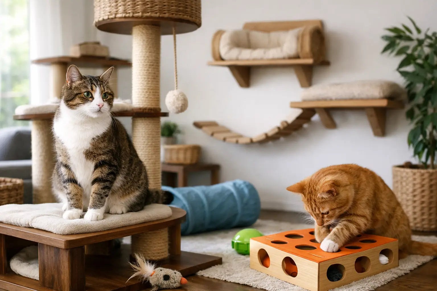 Enriquecimento ambiental para gatos em casa