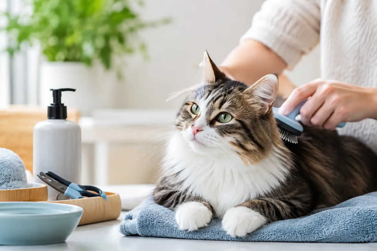 Rotina de higiene para gatos sem estresse