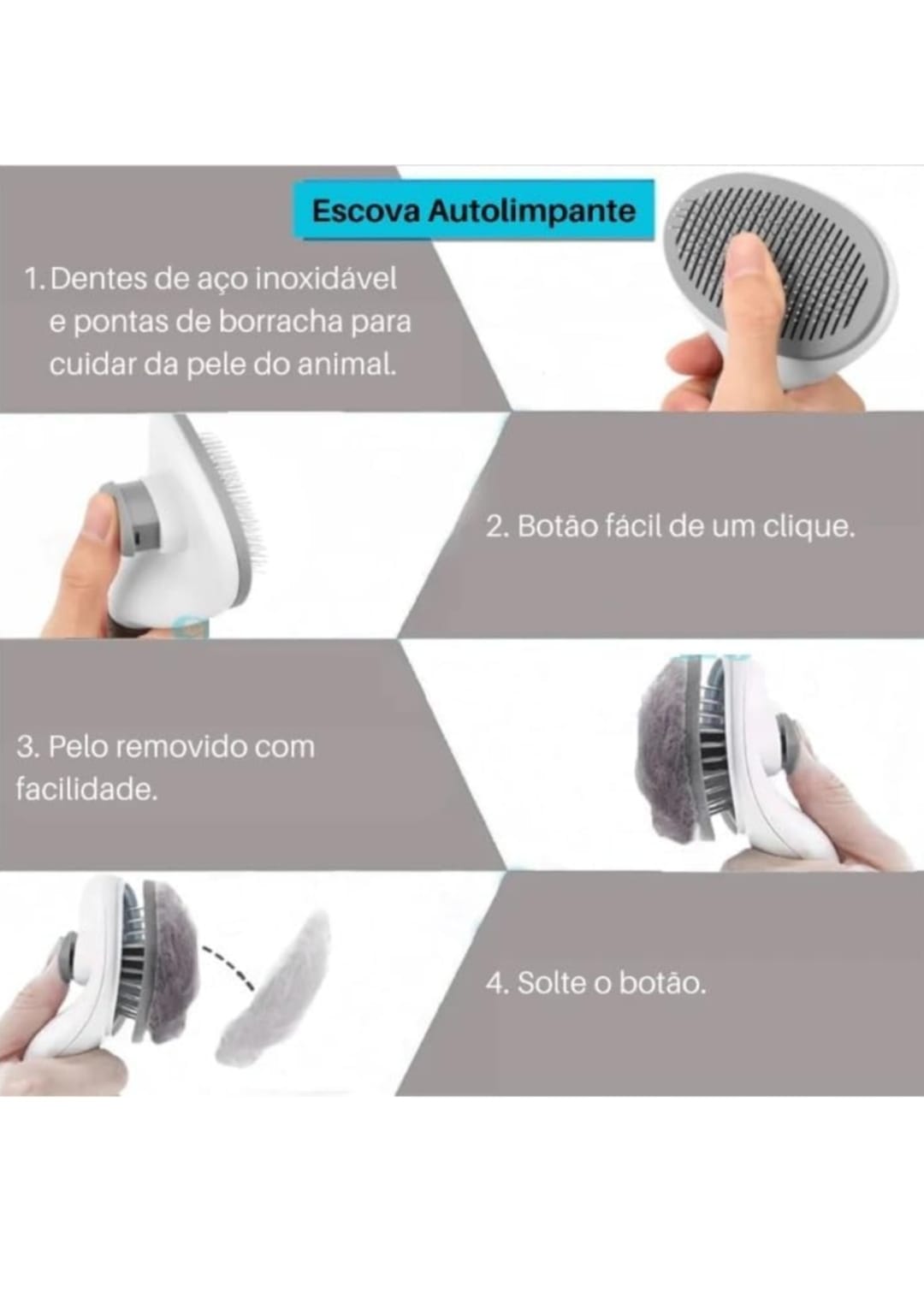 Rasqueadeira Premium Para Cães e Gatos