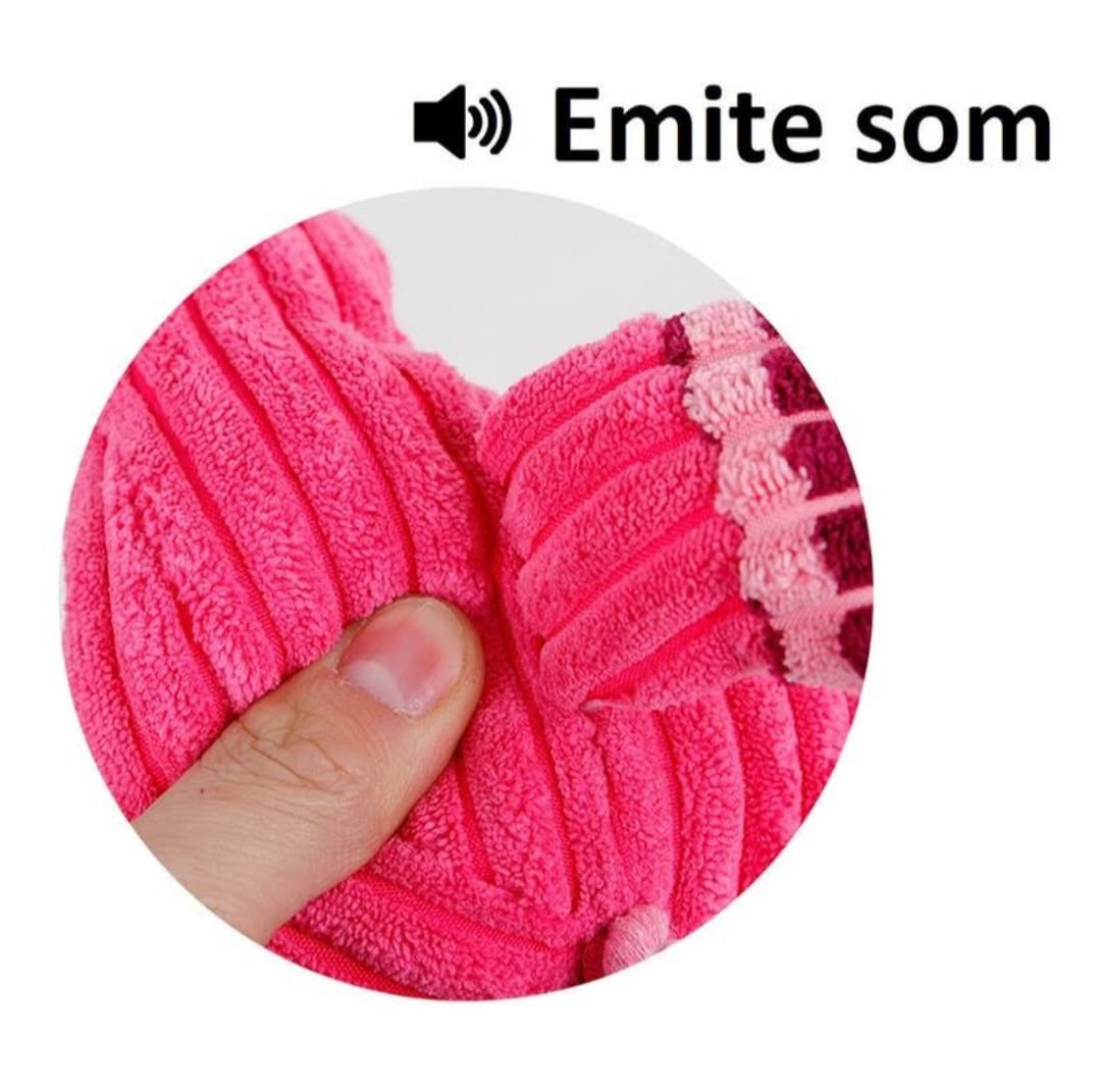 Flamingo Pelúcia Com Som e Corda