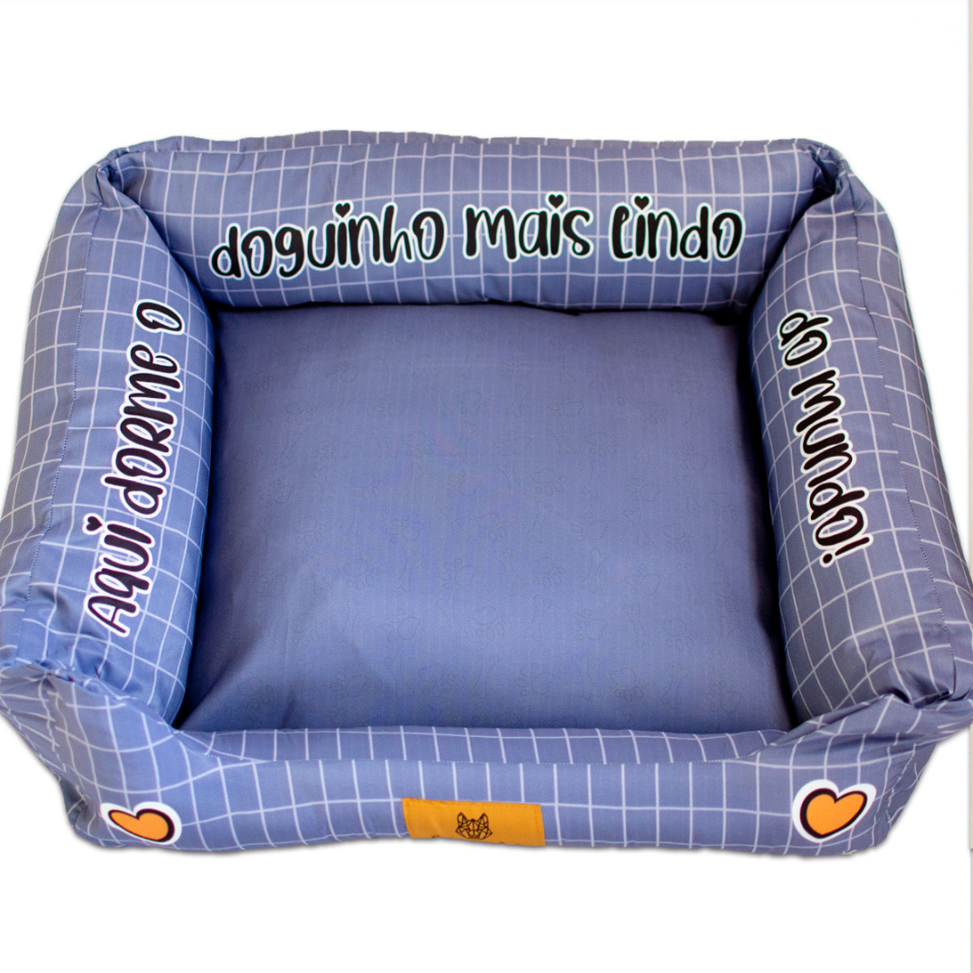 Cama para Cachorro O Doguinho Mais Lindo Azul - M