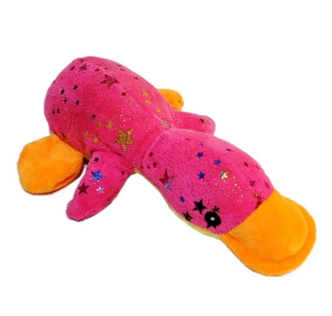 Mordedor Pet De Pelúcia Pato Rosa De Apito