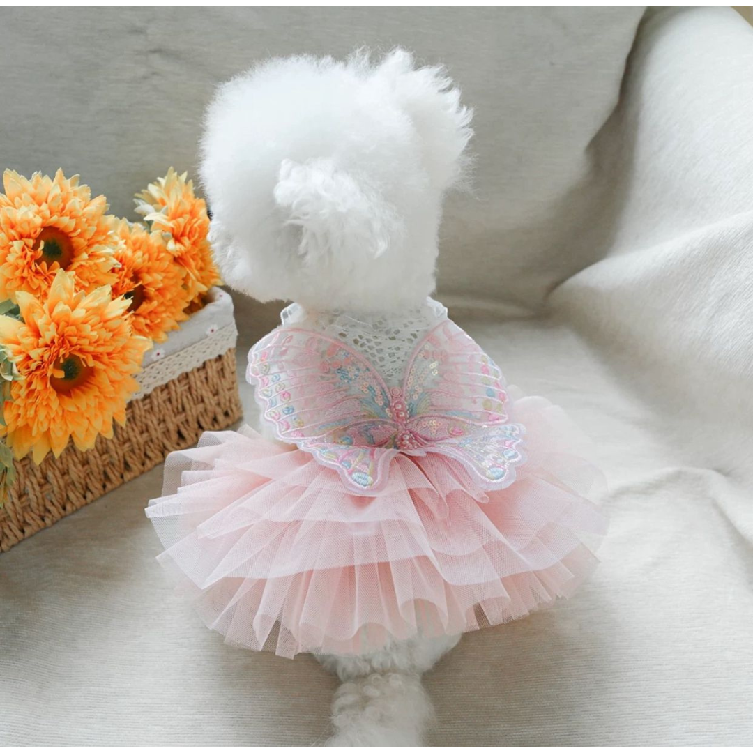 Vestido Borboleta Rosa