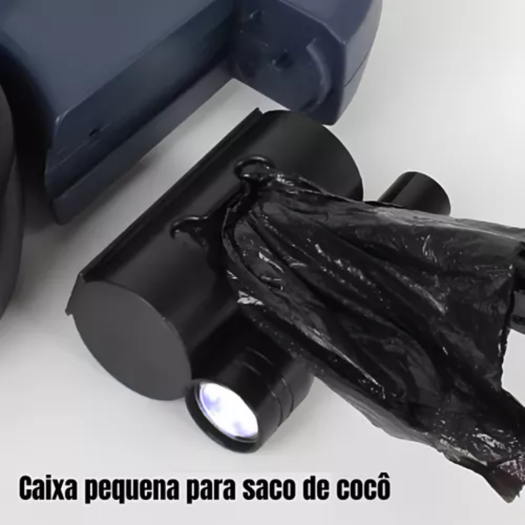 Guia Retrátil Dupla Com Lanterna e Cata Caca