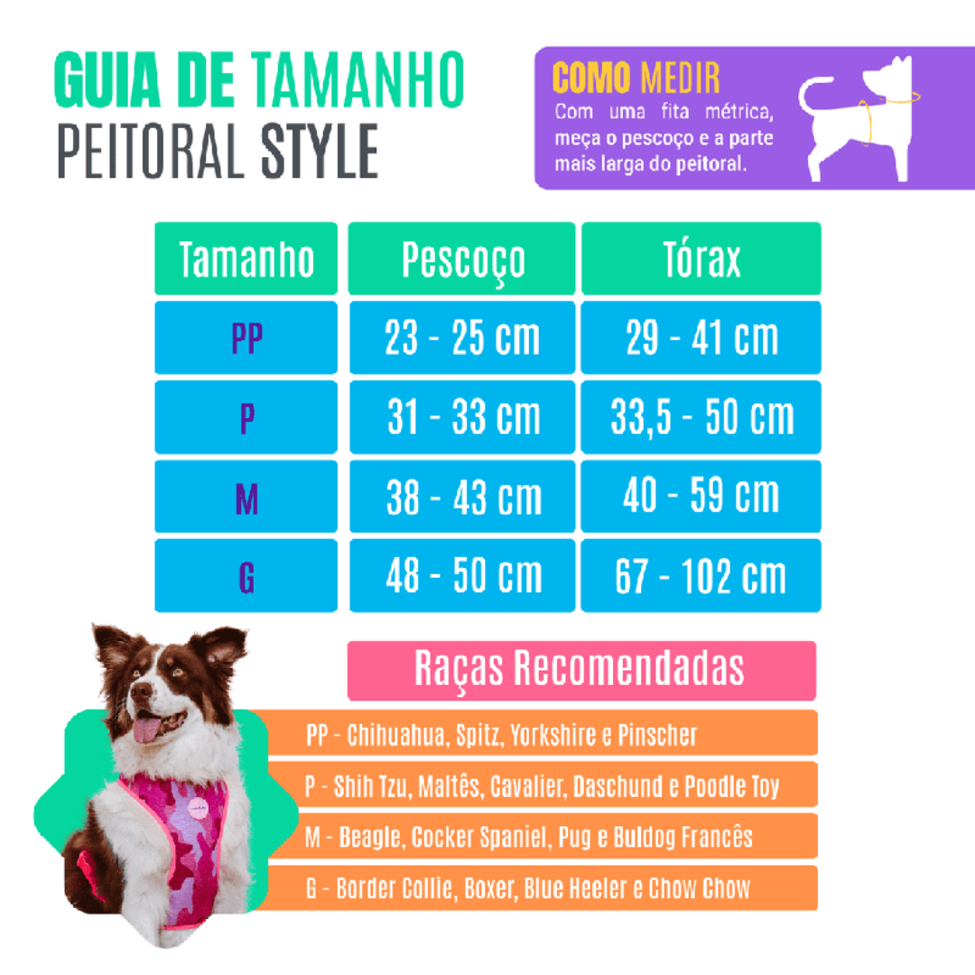 PEITORAL MEUAUAU CAMUFLADO