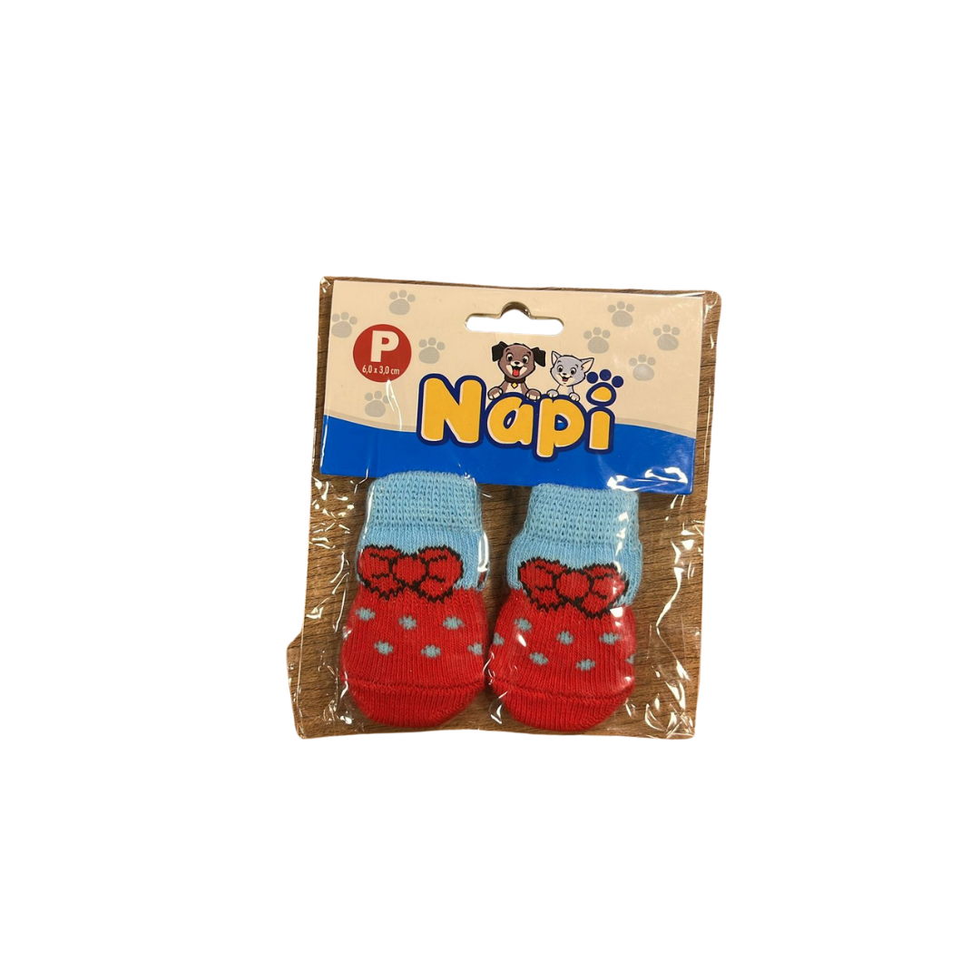 Meia Pet P - Vermelha Laço