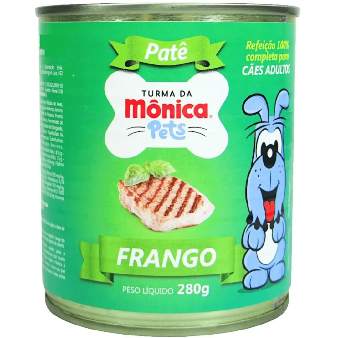 TURMA DA MONICA PATE LATA CAO FRANGO 280GR