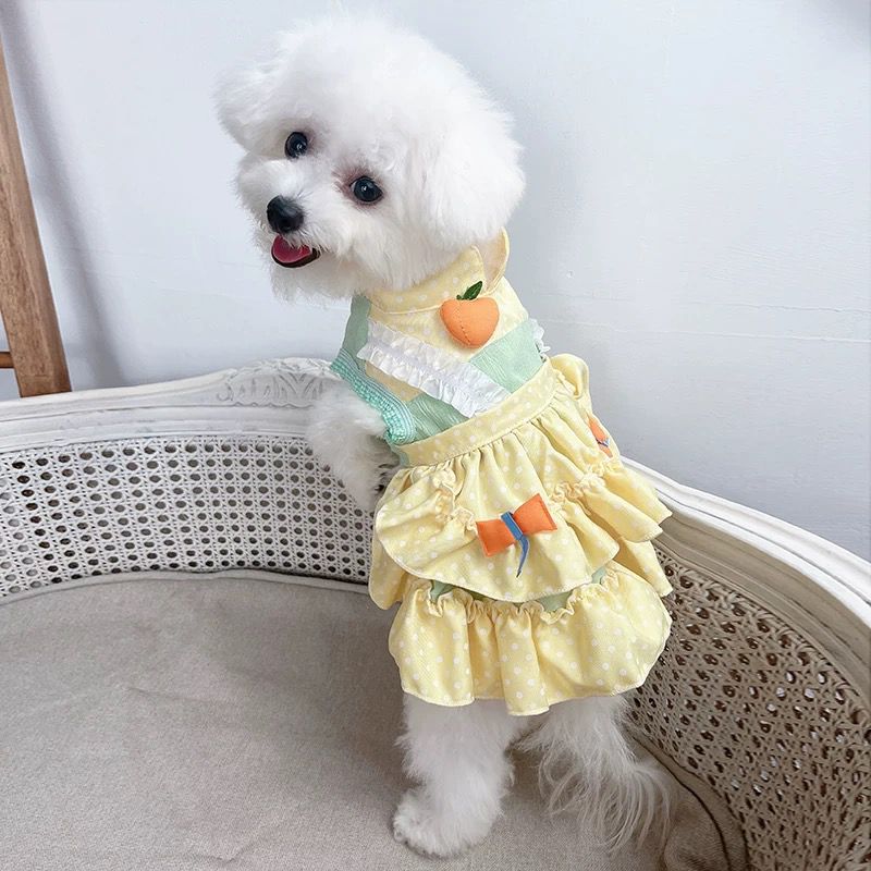 Vestidos Babado Amarelo