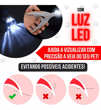 Alicate de Unha Com Luz e Lente