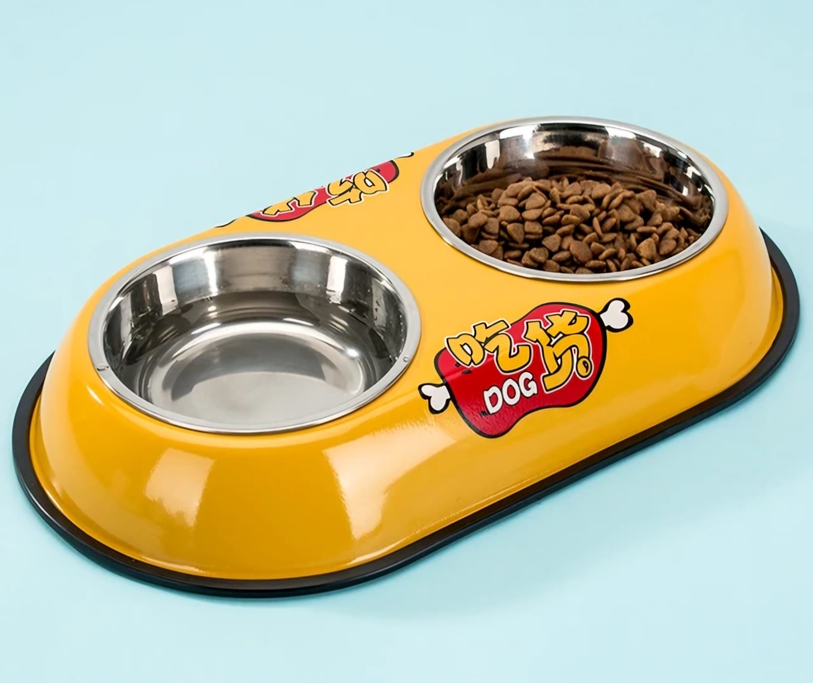 Comedouro Duplo Inox GG