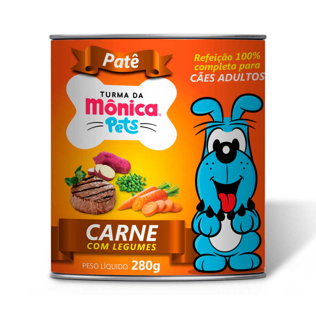 TURMA DA MONICA PATE LATA CAO - CARNE C/ LEGUMES 280GR
