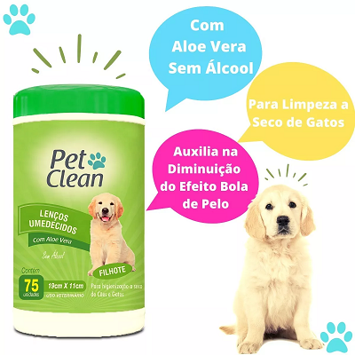 Lenço Umedecido Cães 75 UND