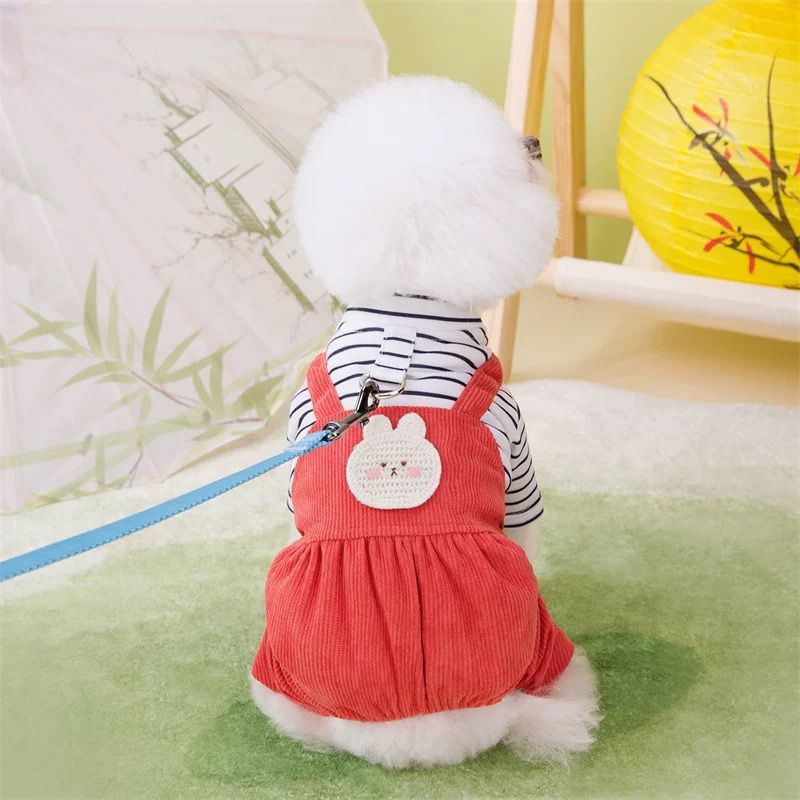 Macacao Listrado Urso Vermelho