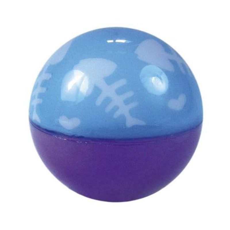 Bola de Gato Azul e Roxa com Estampas de Esqueletos de Peixe Jambo