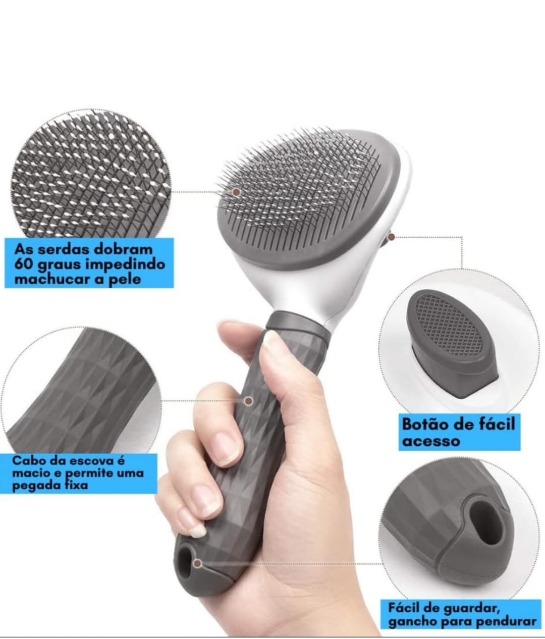 Rasqueadeira Premium Para Cães e Gatos