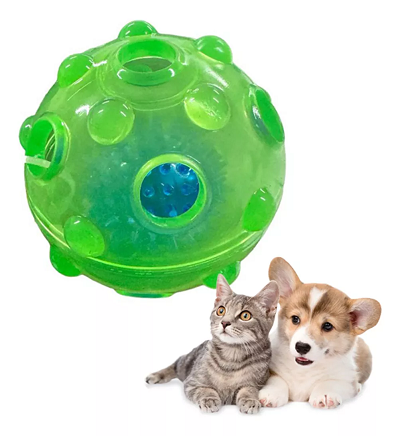 Bola Interativa Porta Petisco Com LED