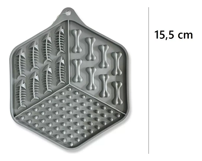 Tapete De Lamber Lento Peixe e Osso