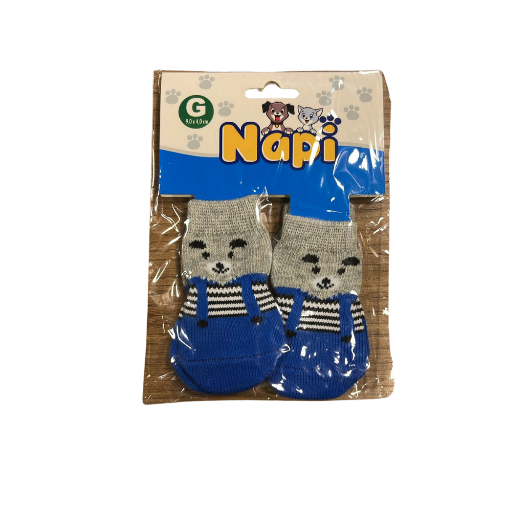 Meia Pet G - Azul Urso