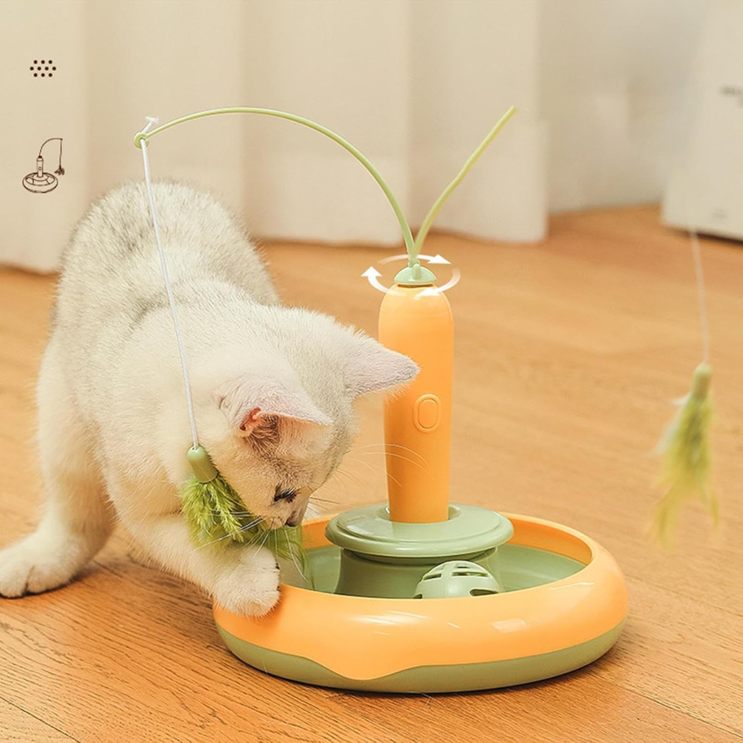 Brinquedo Automatico De Pena Para Gatos