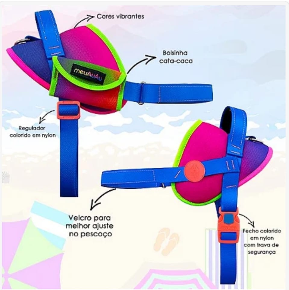 Peitoral New Safe Joy G - Rosa com Verde
