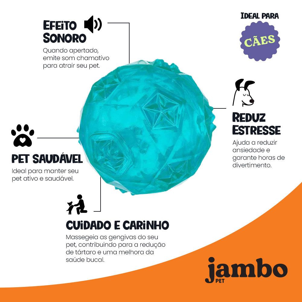 Brinquedo para Cachorro Bola Diamond TPR