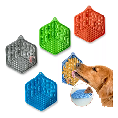 Tapete De Lamber Lento Peixe e Osso