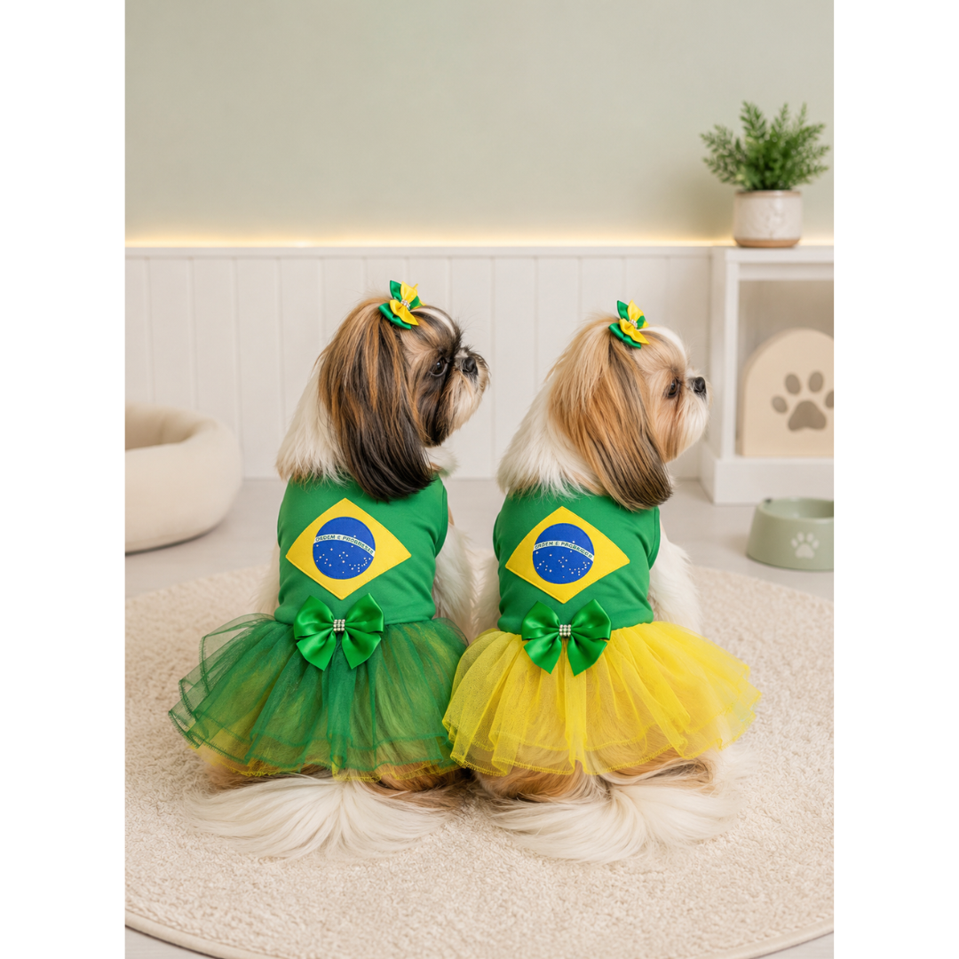 Vestido Brasil Copa Laço