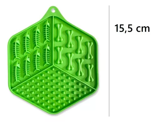 Tapete De Lamber Lento Peixe e Osso