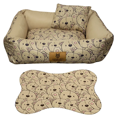 Cama Para Cachorros Ursos Bege
