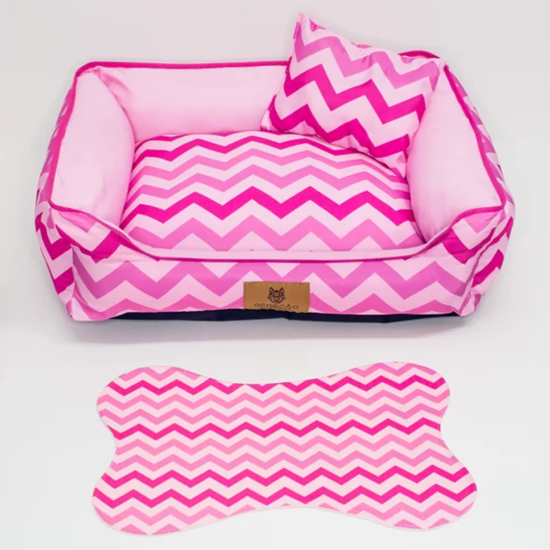 Cama Chevron Barbiecore