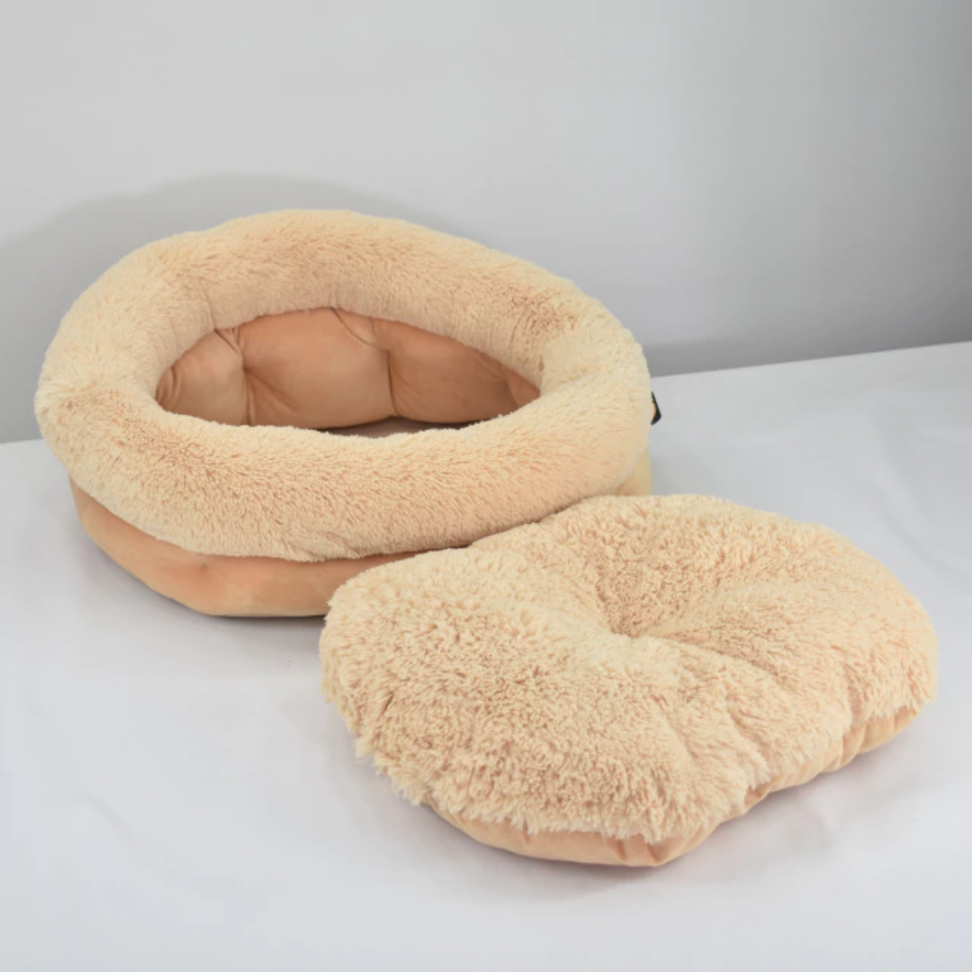 CAMA PET REDONDA BORDA PELUCIA