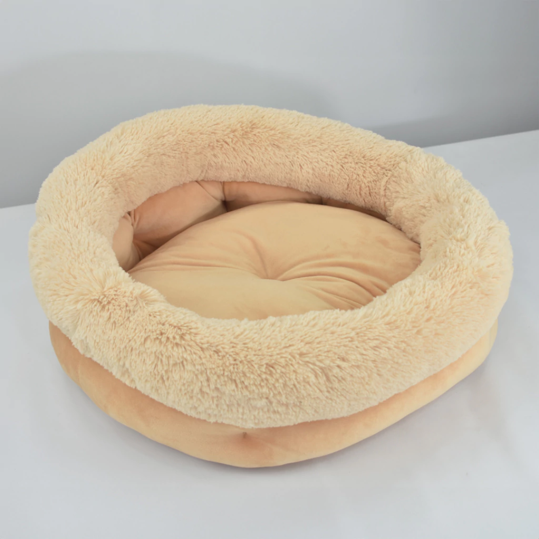 CAMA PET REDONDA BORDA PELUCIA