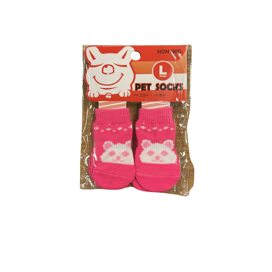 Meia Pet G - Rosa Urso