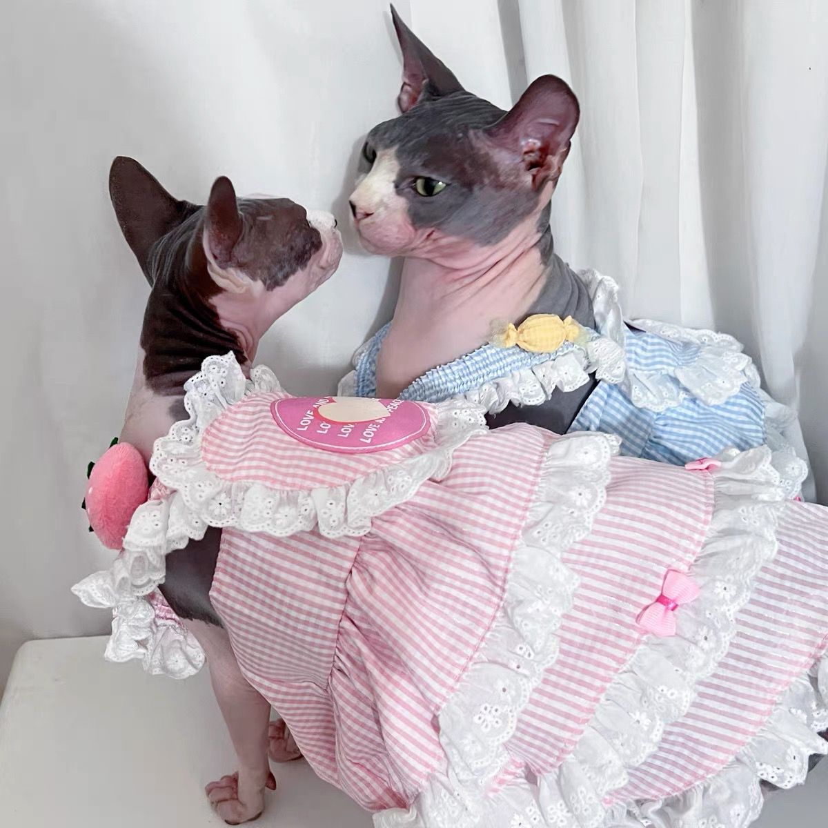 Vestidos Babado Azul