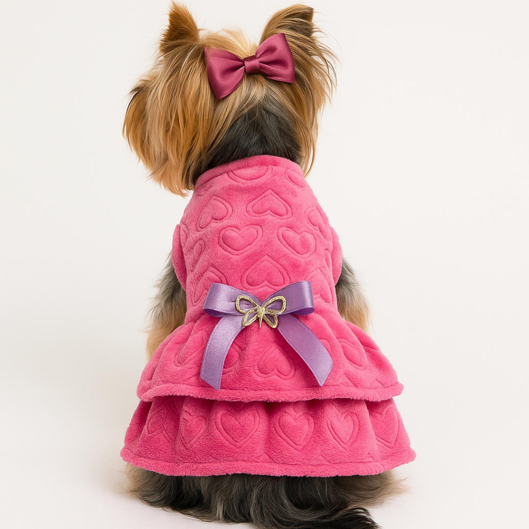 Vestido Veludo Coração