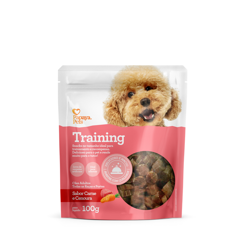 TRAINING - PAPAYA PETS - SABOR CARNE E CENOURA - 100G