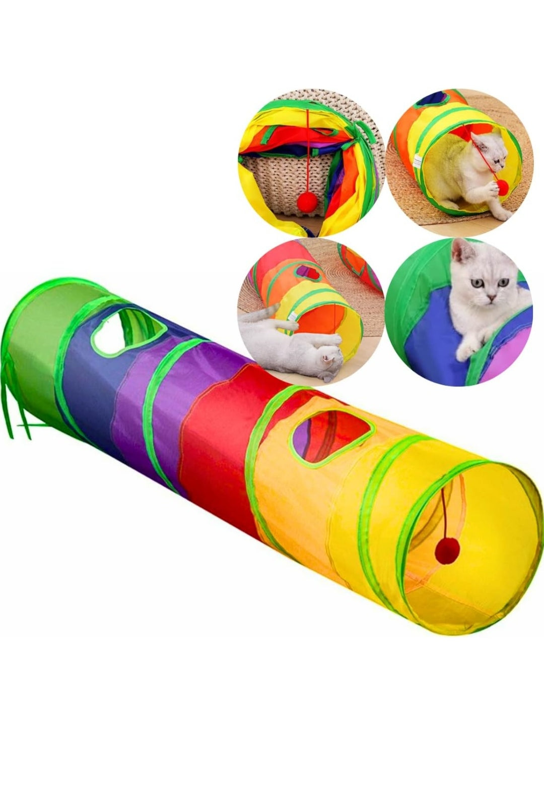 Túnel Colorido Para Gatos
