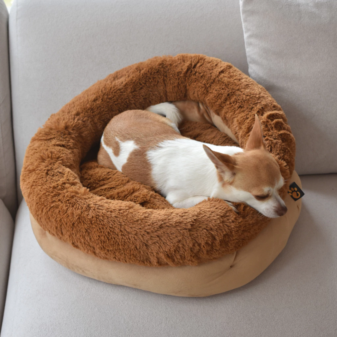 CAMA PET REDONDA BORDA PELUCIA