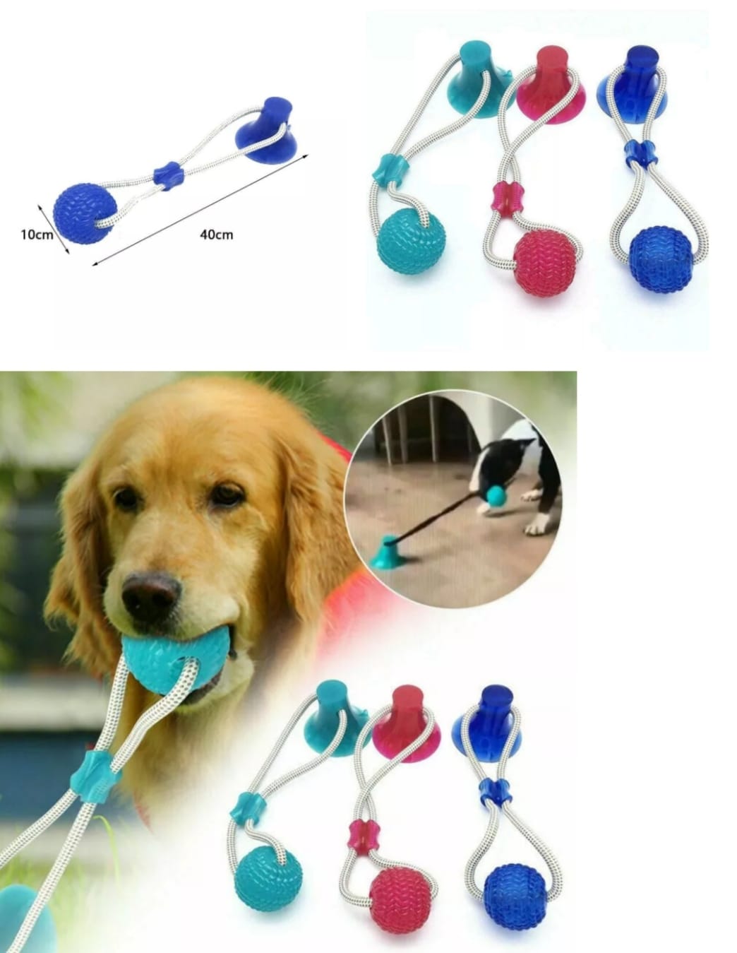 Brinquedo Puxador com Ventosa e Bola