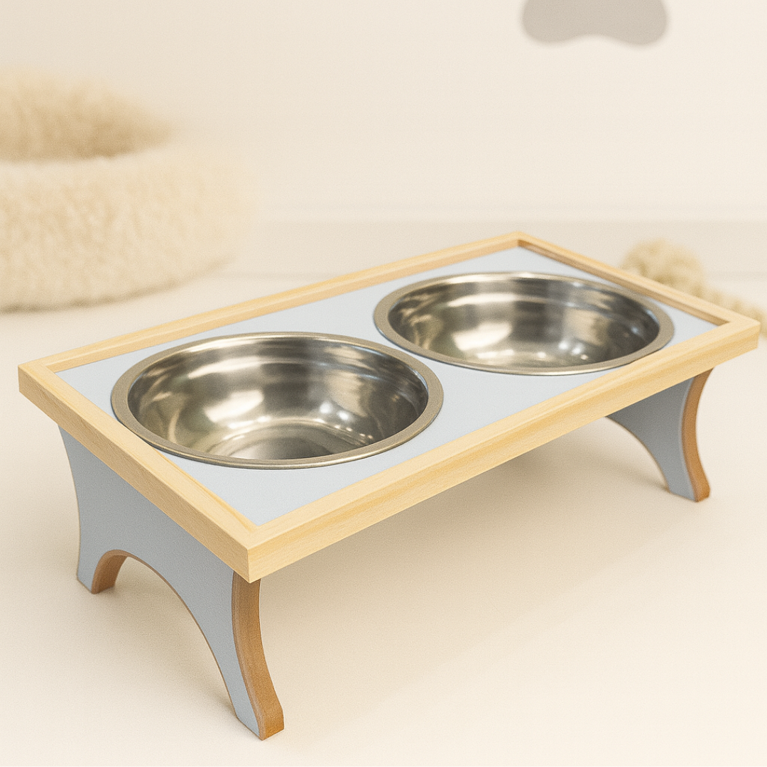 Comedouro Duplo Elevado MDF