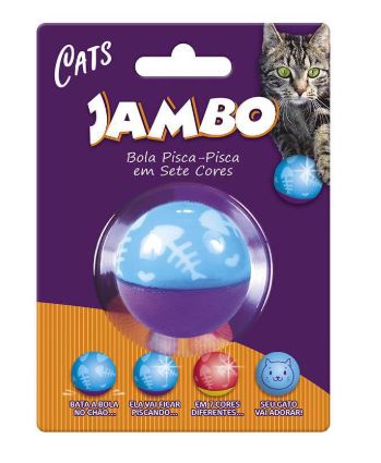 Bola de Gato Azul e Roxa com Estampas de Esqueletos de Peixe Jambo