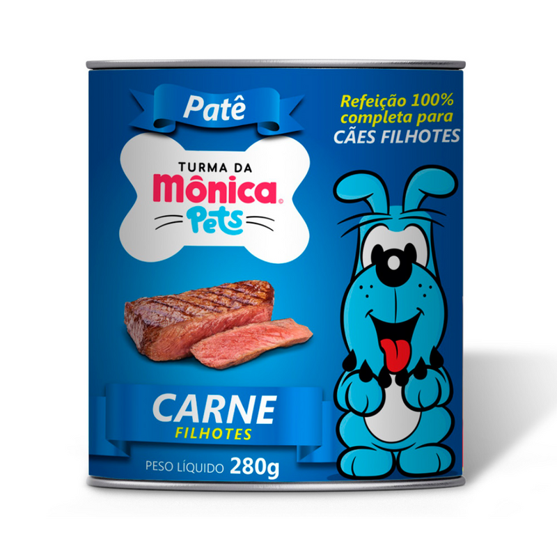 TURMA DA MONICA PATE LATA CAO - CARNE FILHOTE 280GR