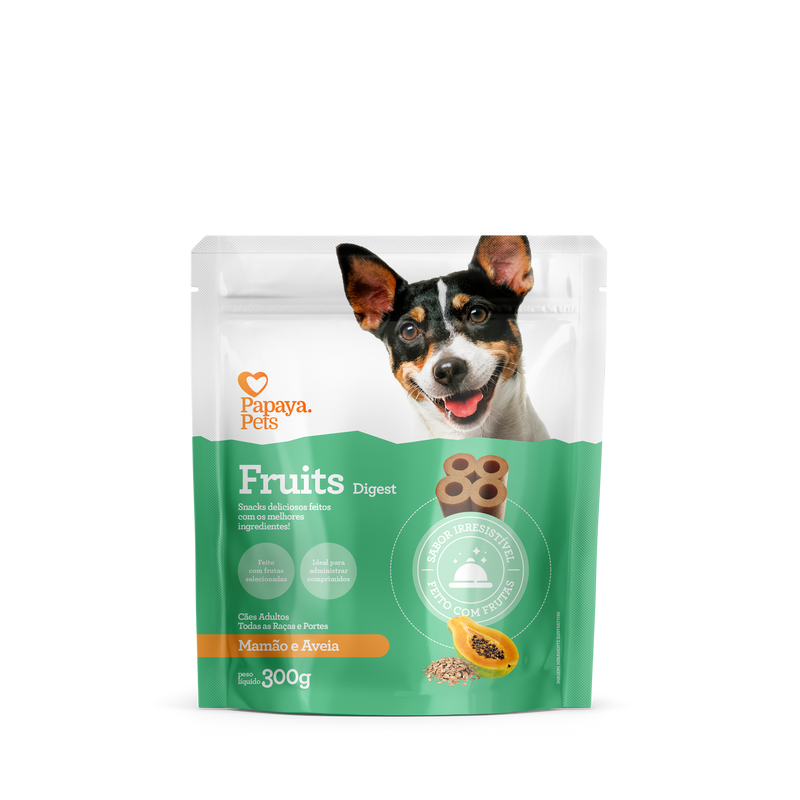FRUITS - DIGEST - MAMAO E AVEIA - PAPAYA PETS - 300G