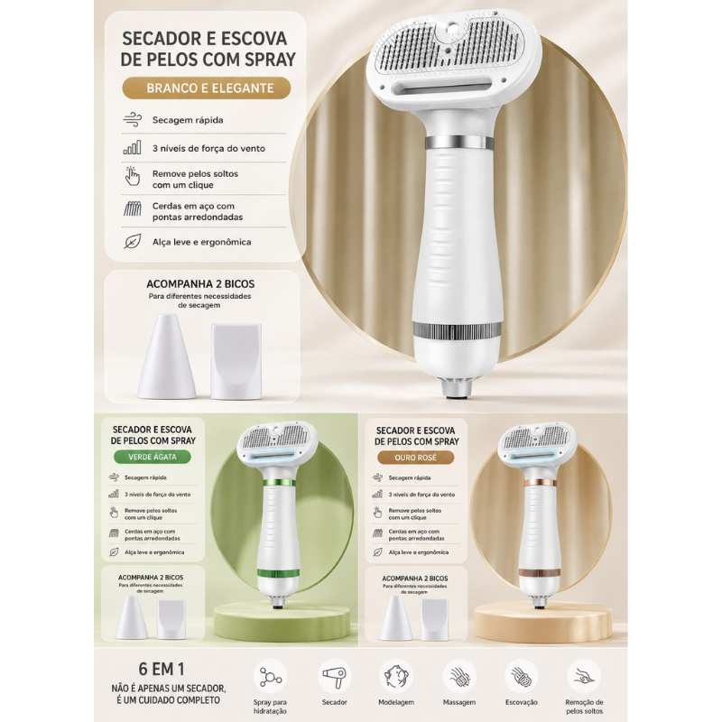 Secador de Pelos 6 em 1 Pet