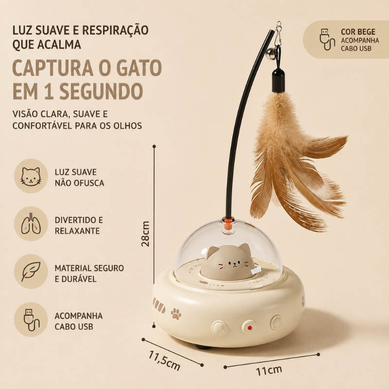 Disco Voador com Laser Para Gatos