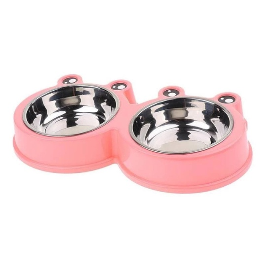 Comedouro Duplo Inox Pet
