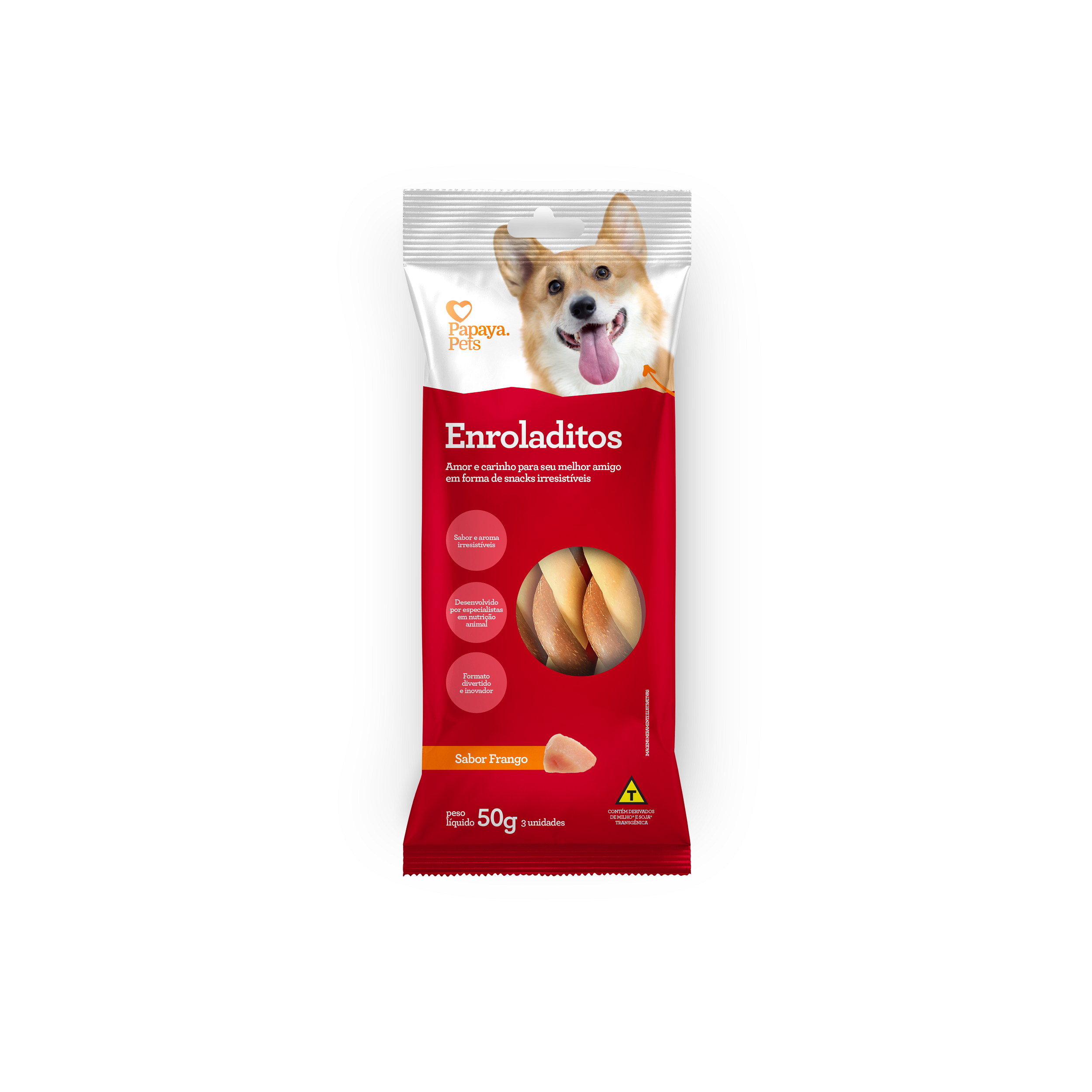 ENROLADITOS - FRANGO - PAPAYA PETS - 50G_3U