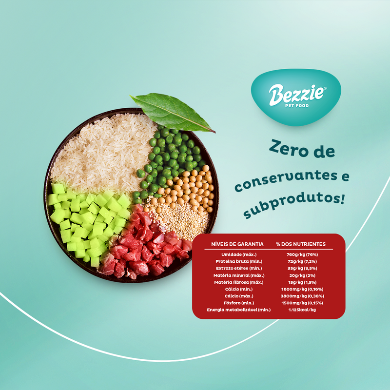 Bezzie Super Premium Risoto Carne e Vegetais 400g