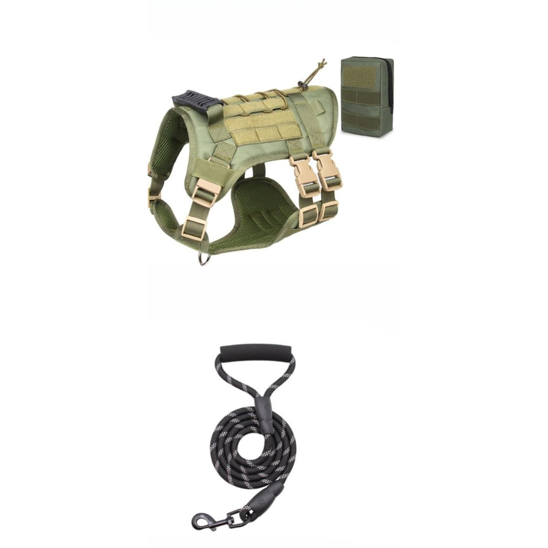 Peitoral Porte Grande Verde + Guia e Bolsa